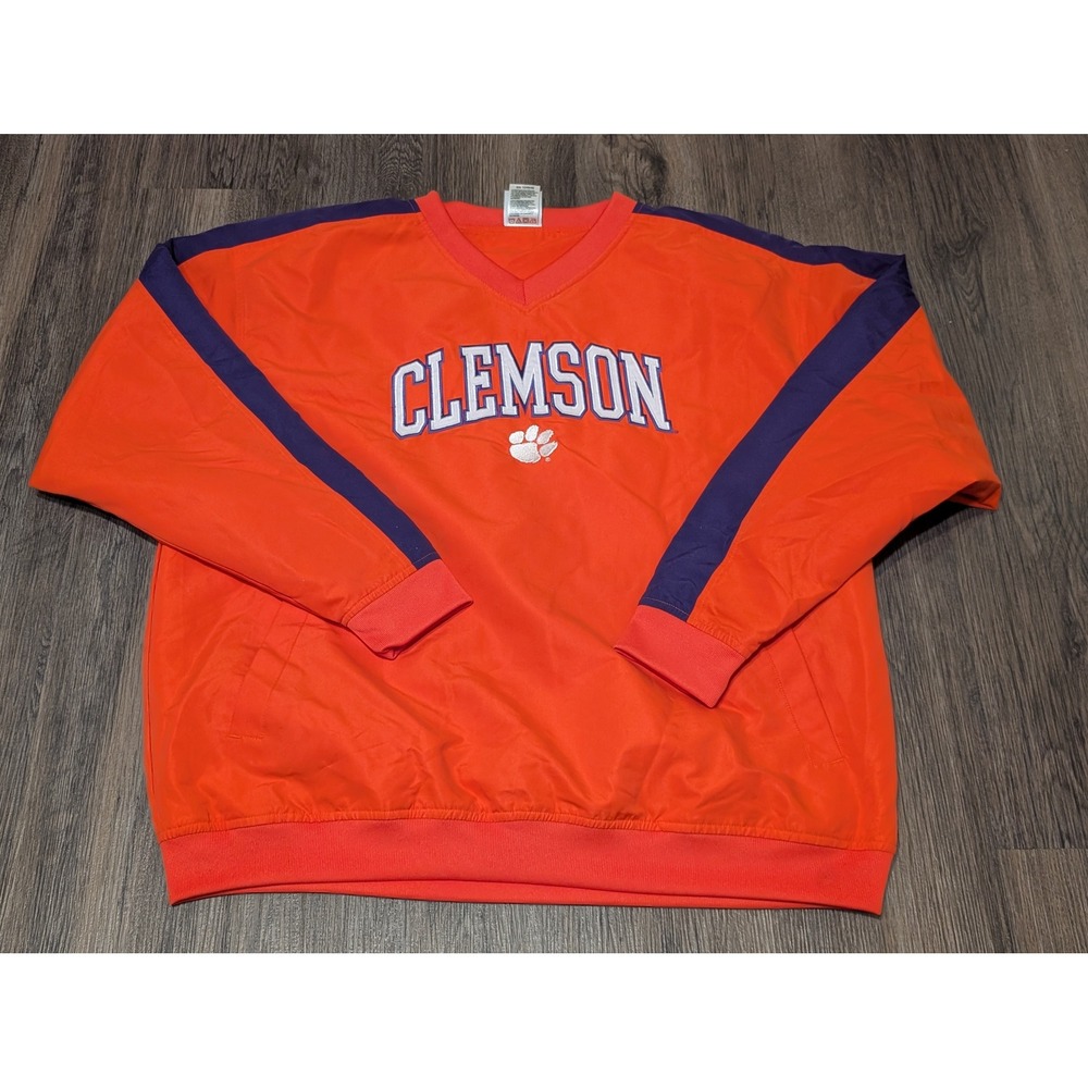 Knights Apparel Clemson Tigers‎ Pullover V Neck Orange Purple L